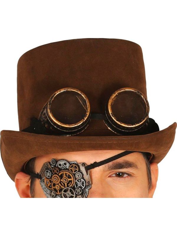 Steampunk ronde bril koperlook