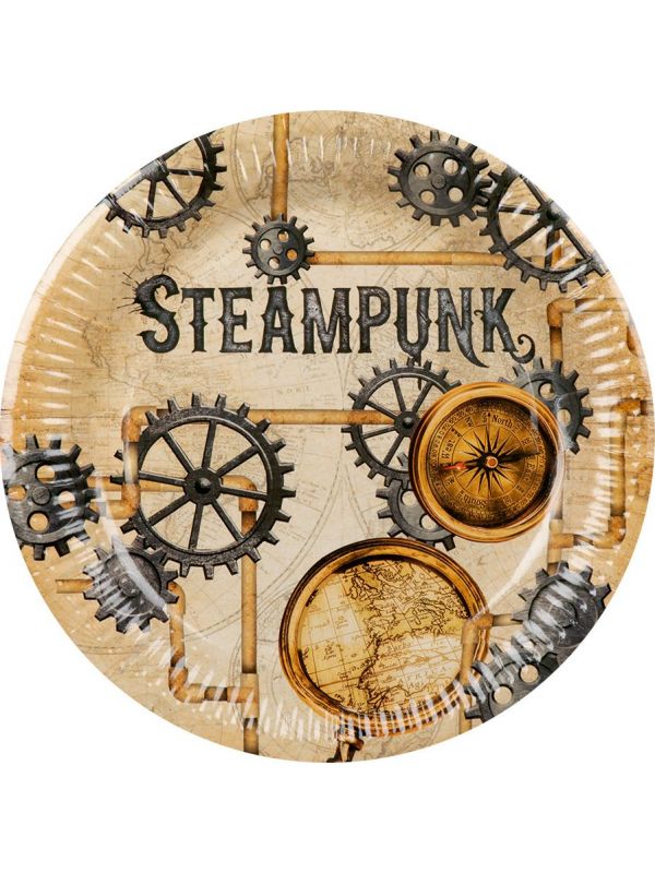 Steampunk thema bordjes 6x