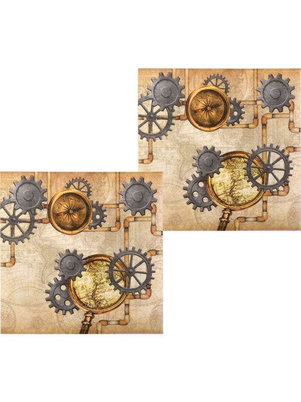 Steampunk thema servetetn 12x