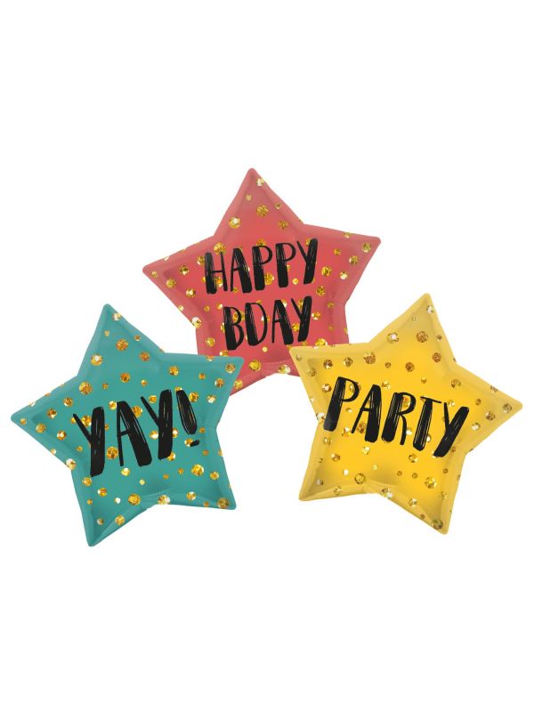 Sterren Birthday folieballon main product photo