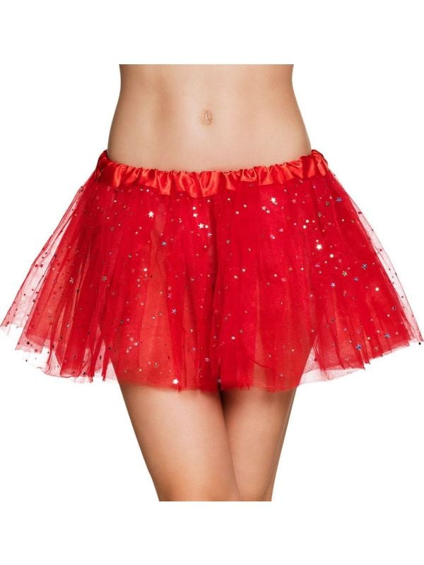 Sterretjes tutu rood dames