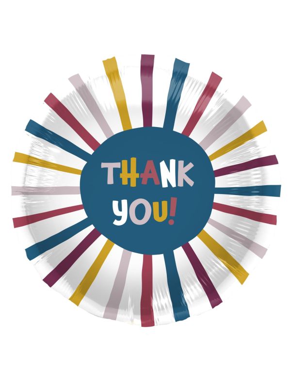 Strepen thank You folieballon main product photo