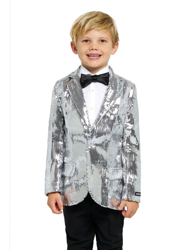 Suitmeister Boys' Colbert Pailetten Zilver main product photo