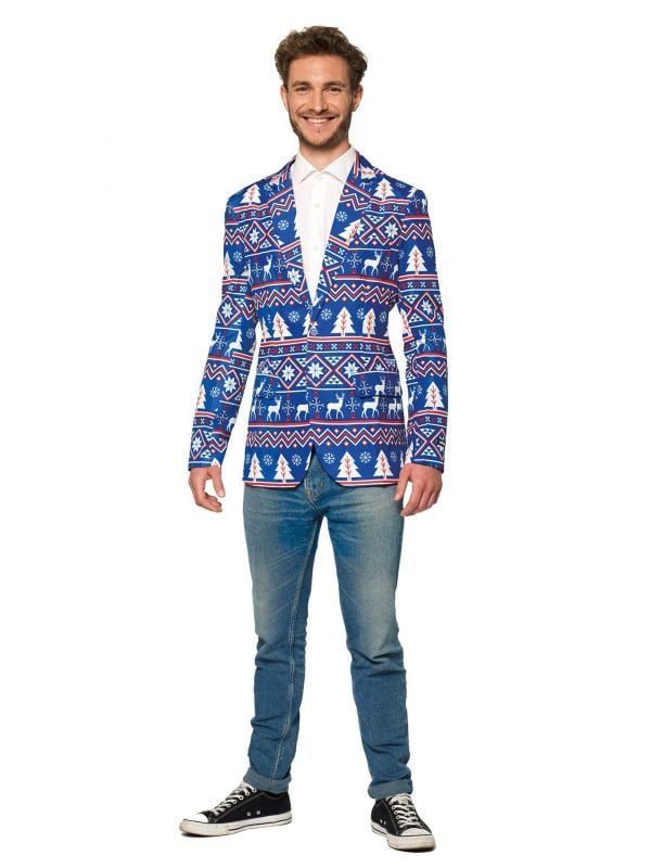 Suitmeister Christmas Blue Nordic colbert