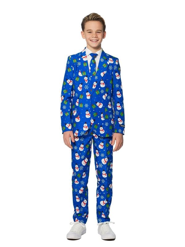 Suitmeister Christmas Blue Snowman pak jongens main product photo
