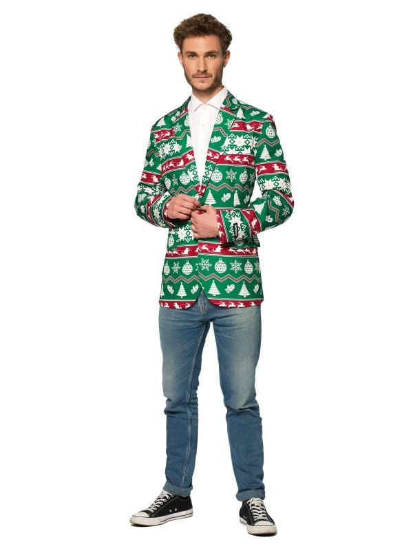 Suitmeister Christmas Green Nordic colbert