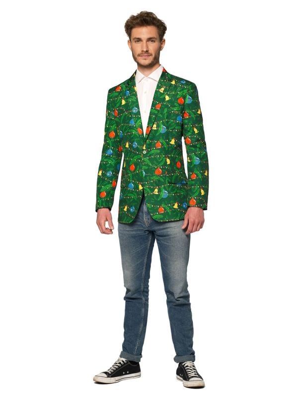 Suitmeister Christmas Green Tree Light Up blazer