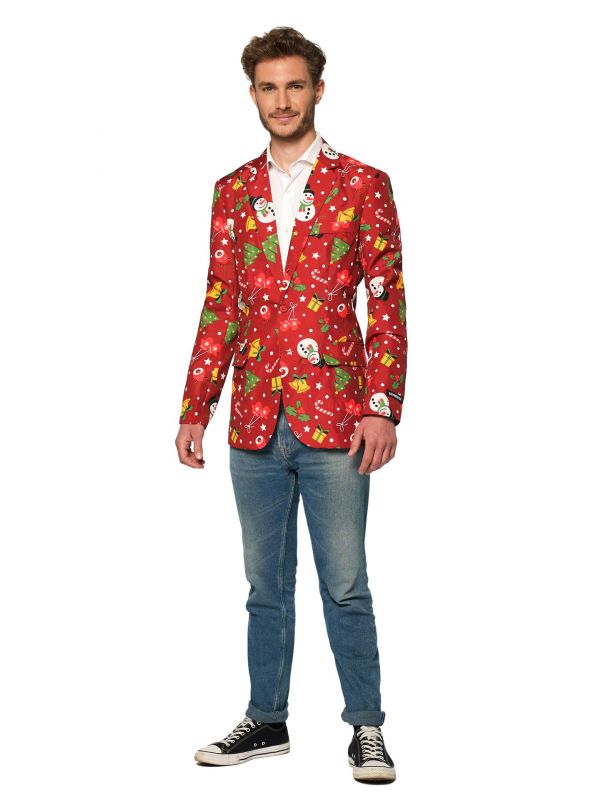 Suitmeister Christmas Red Icons Light Up blazer