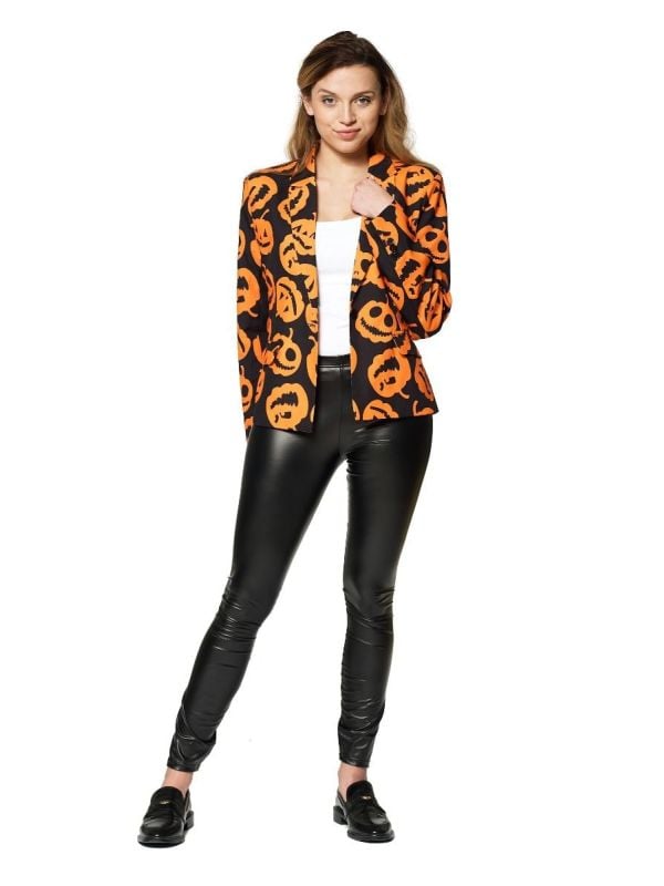 Suitmeister Pumpkin Faces blazer dames