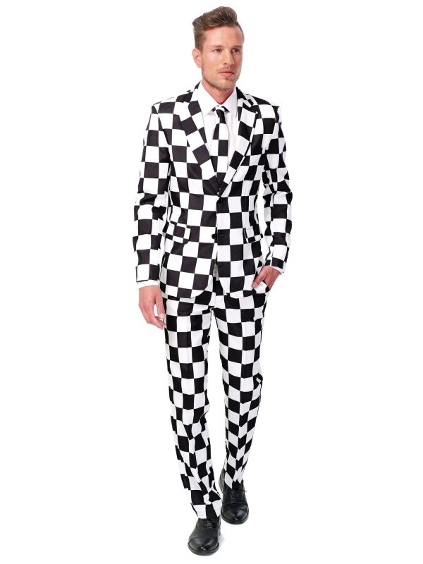 Suitmeister Zwarte witte blokken pak main product photo