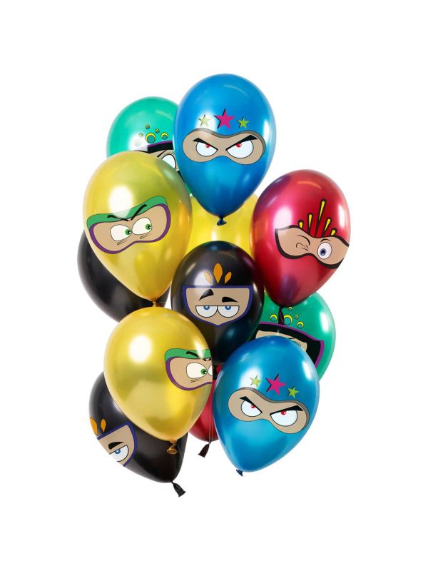 Superhelden metallic ballonnen 12 stuks