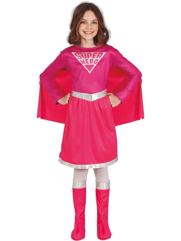 Superheldin roze outfit meisjes