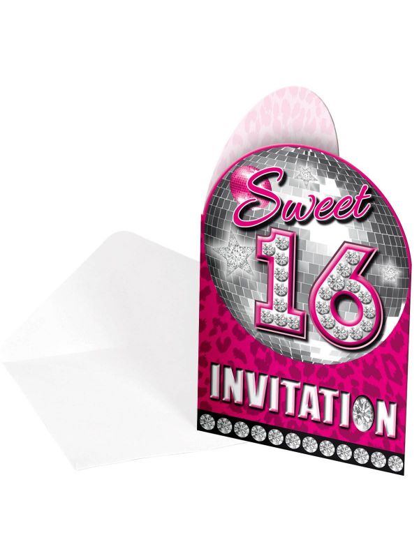 Sweet 16 uitnodigingskaarten