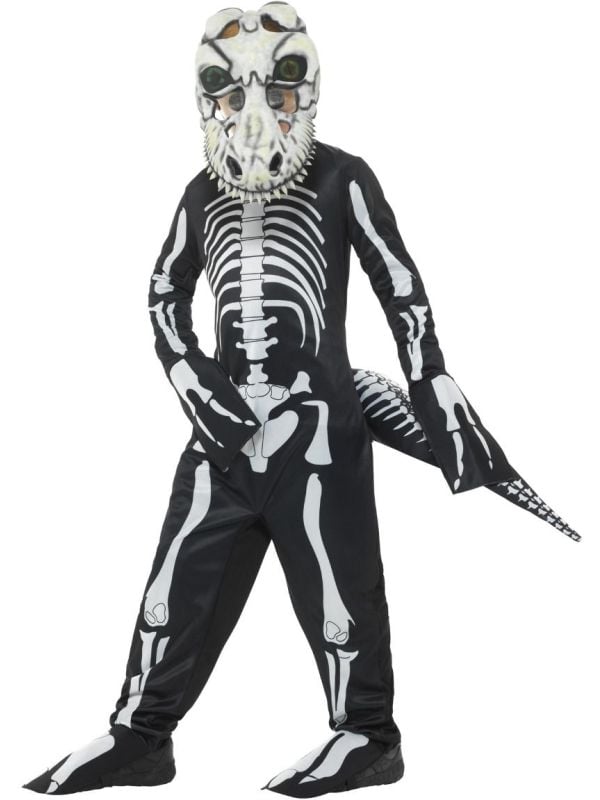 T-Rex skeletten outfit zwart