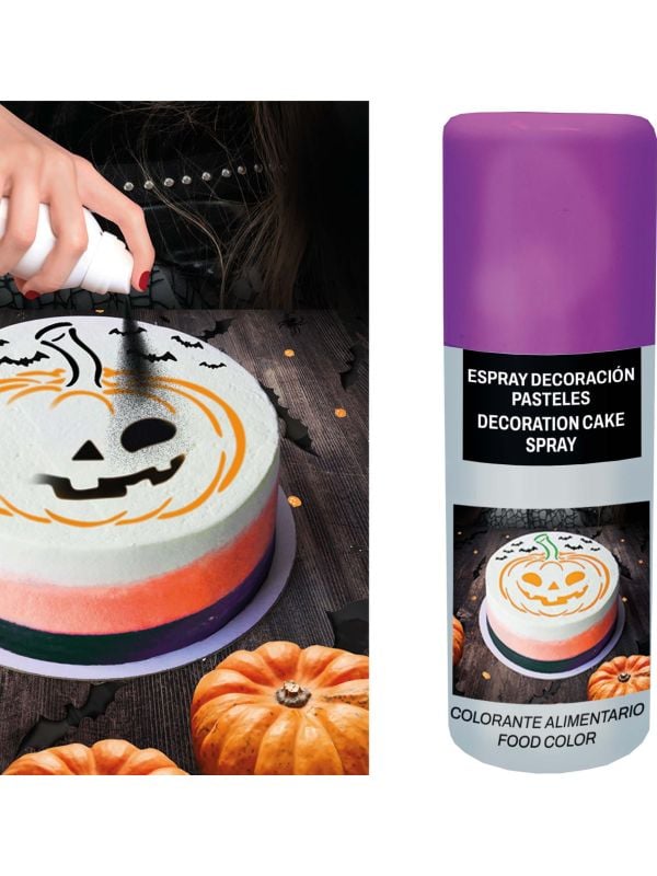 Taart decoratiespray paars 100 ml