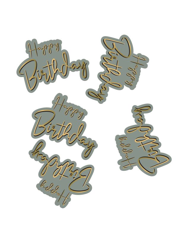 Tafelconfetti happy Birthday goud grijs main product photo