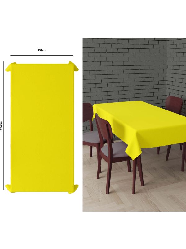 Tafelkleed neon geel 137 x 274 cm main product photo