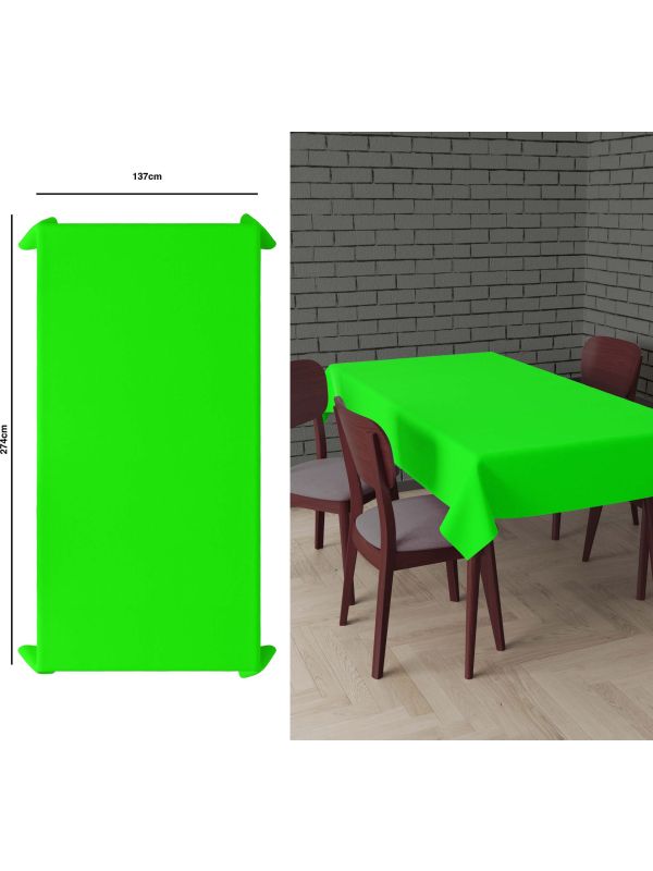 Tafelkleed neon groen 137 x 274 cm main product photo