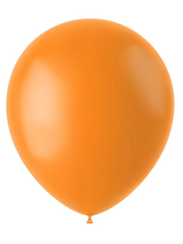 Tangerine oranje mat ballonnen 50 stuks