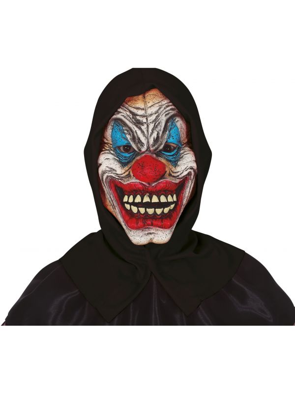 Terror clown masker met kap