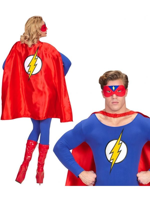 The Flash cape met oogmasker One-size-volwassenen