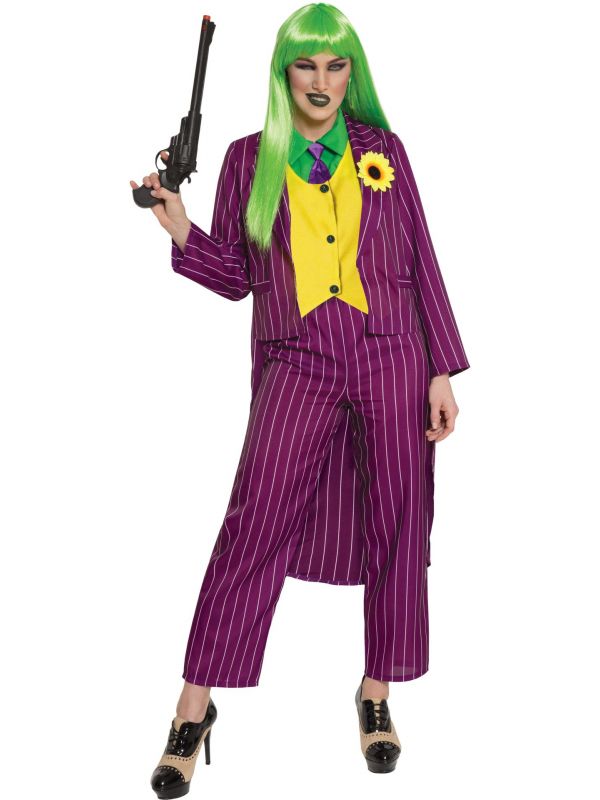 The Joker kostuum vrouw paars