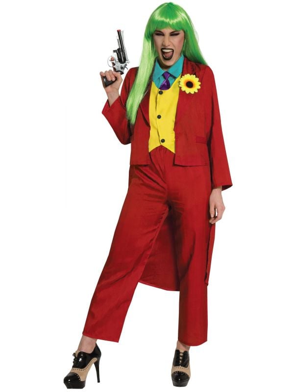 The Joker kostuum vrouw rood