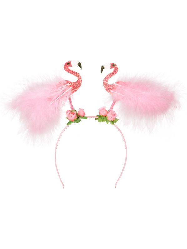 Tiara met swingende flamingos