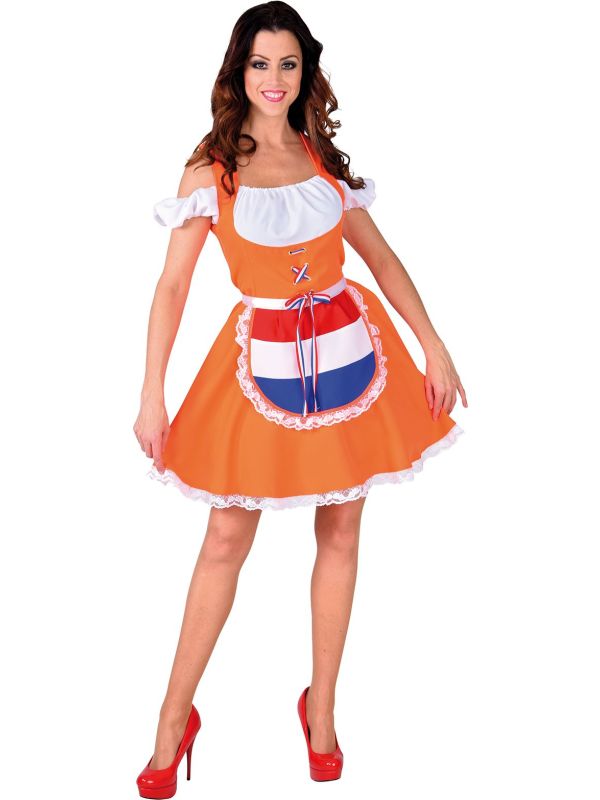 Tiroler jurk Nederlands oranje vrouwen