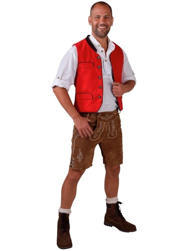 Tiroler vest rood man main product photo