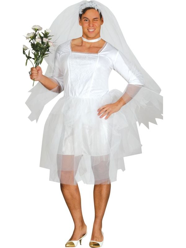 Travestiet bruid jurk