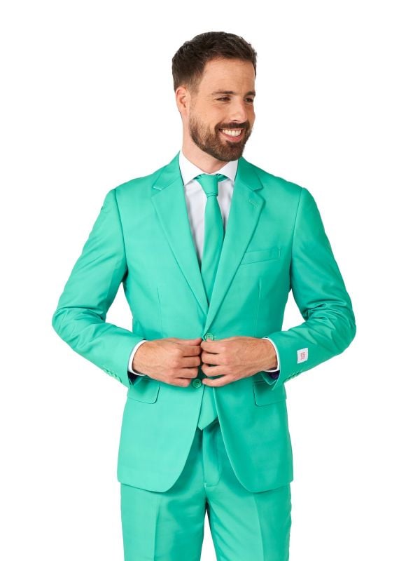 Trendy Turquoise suit Heren Opposuits