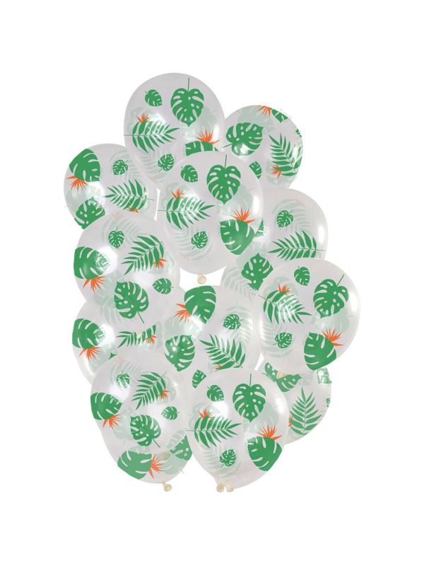 Tropische bladeren ballonnen 15 stuks
