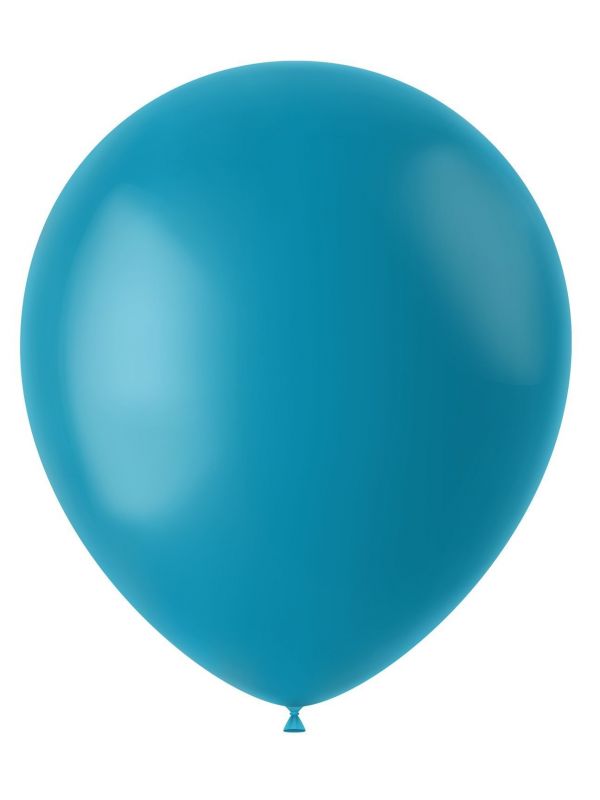 Turquoise blauwe mat ballonnen 50 stuks