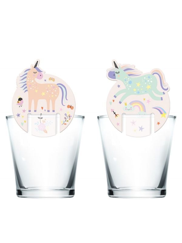 Unicorn en Rainbows glasmarkers