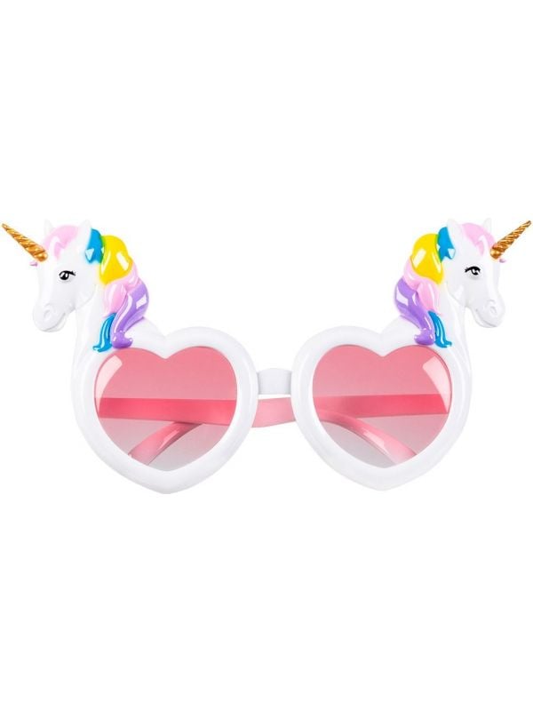 Unicorn hartjes feestbril