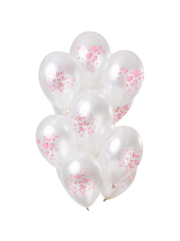 Valentijn love is in the air ballonnen 12 stuks