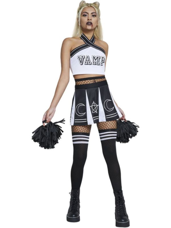 Vampier Cheerleader Kostuum Dames Zwart main product photo