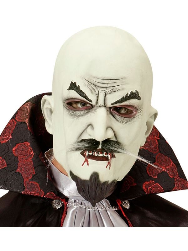 Vampier masker met snor en sik