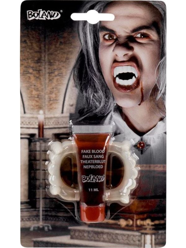 Vampiertanden met tube nepbloed main product photo