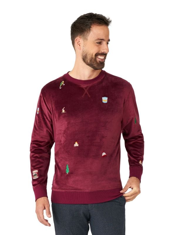 Velvet Red - Xmas Icons Sweater Heren Opposuits