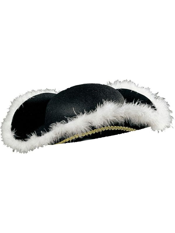Venetiaanse tricorn hoed met marabou