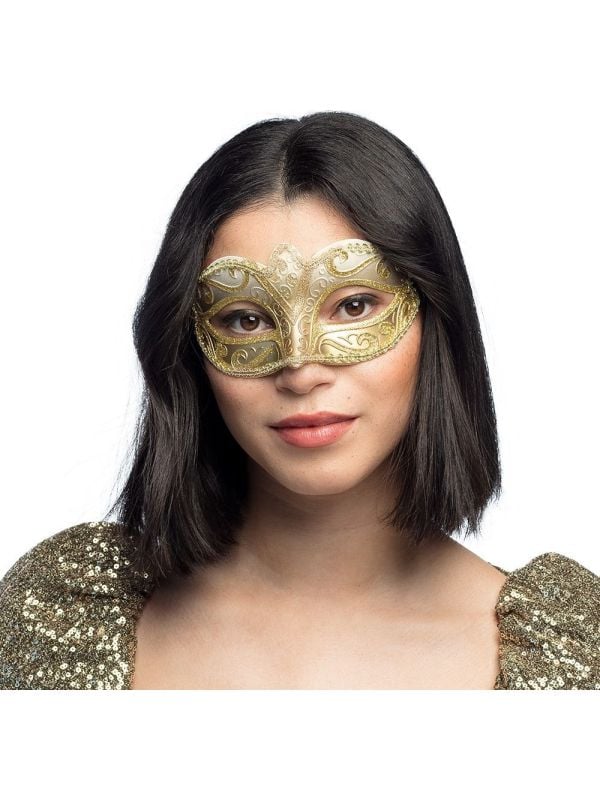 Venitiaans oogmasker felina goud