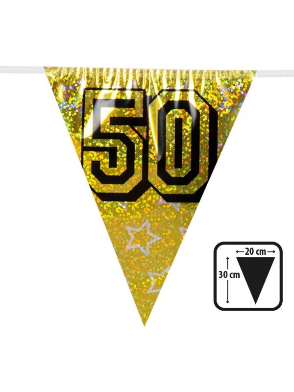 Verjaardagsvlaggetjes 50 jaar goud