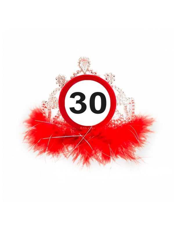 Verkeersbord verjaardag 30 jaar tiara