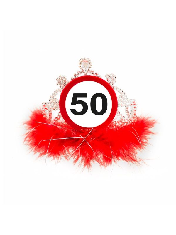 Verkeersbord verjaardag 50 jaar tiara