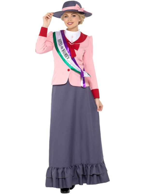 Victoriaanse vrouwen rechten activiste kostuum main product photo