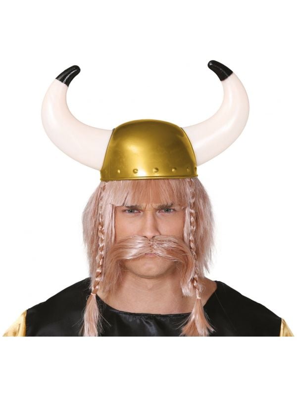 Viking helm met grote hoorns