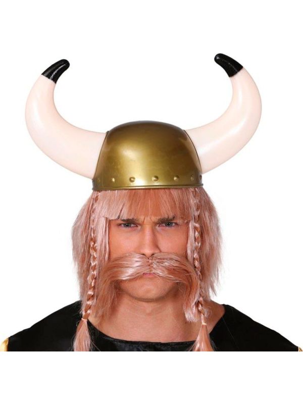 Viking helm met grote hoorns