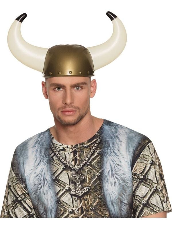 Viking helm met xl hoorns